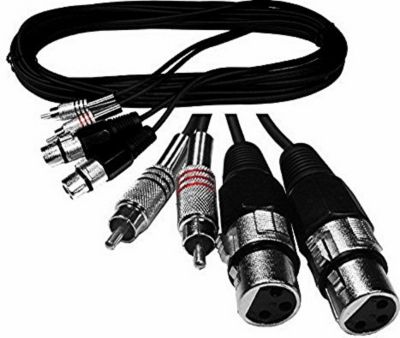 Câble RCA IBIZA Câble 2 XLR fem/2RCA mâles 5m CM5RXF-2 Câble RCA IBIZA Câble 2 XLR fem/2RCA mâles 5m CM5RXF-2