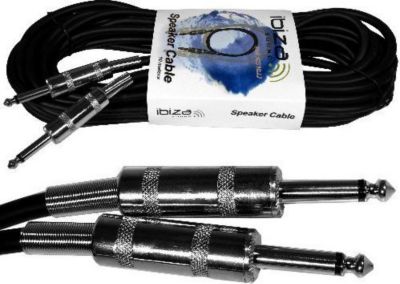 Câble Jack IBIZA Câble Jack/6,35 mâle/mâle mono10m CS10JJ