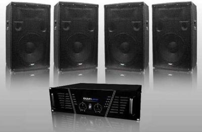 Pack sono IBIZA Sono DJ ampli 1600W+4HP 600W DJ-675-S