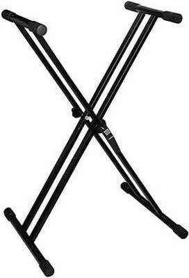 IBIZA Pied support double pour clavier/piano/s