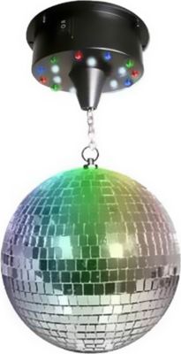 Jeu de lumières DISCO PRO Boule à facettes 30 cm + moteur 18 LEDs