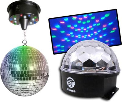 Jeu de lumières DISCO PRO Pack 2 effets ASTROBALL DIAMS+BOULE LEDs
