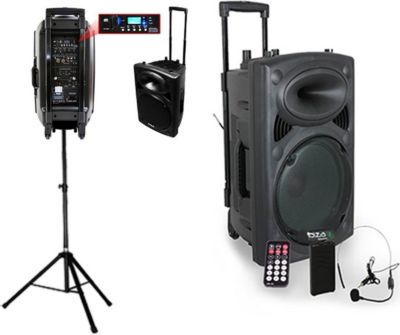 Enceinte sono IBIZA PORT15VHF-BT Système karaoké mobile 800W