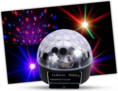 Jeu de lumières IBIZA Effet lumière LEDs RVB 82 lentilles
