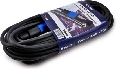 IBIZA CâbleSpeakon/Jack6,35mâle/mono20m CS20JS