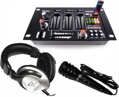 Table de mixage IBIZA Kit Table de Mixage DJ21 USB Bluetooth +