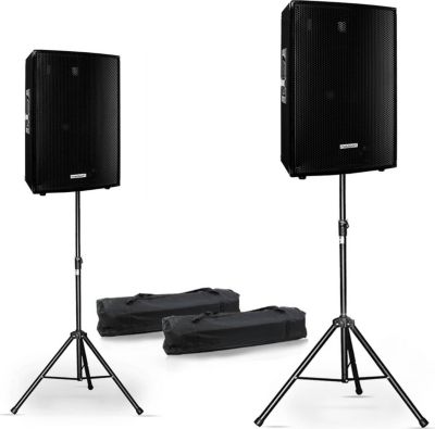 Pack sono BM SONIC Enceintes 2x700W AMP-1000 MKII Pieds+cab