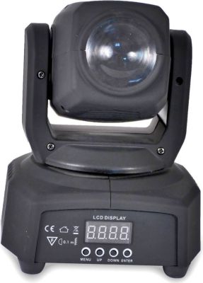 Jeu de lumières IBIZA Mini LYRE DMX A 1 LED Blanche avec EFFET