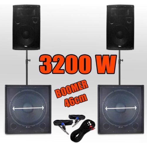 Pack sono IBIZA Sono DJ ampli 2x800W+enceintes 2x1000 W