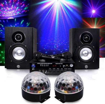 Karaoké MYDEEJAY Pack karaoké 150W+Boules Astro LED RVB