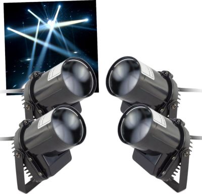 Jeu de lumières FLASH Pack 4 spots à LED Blanc de 5W