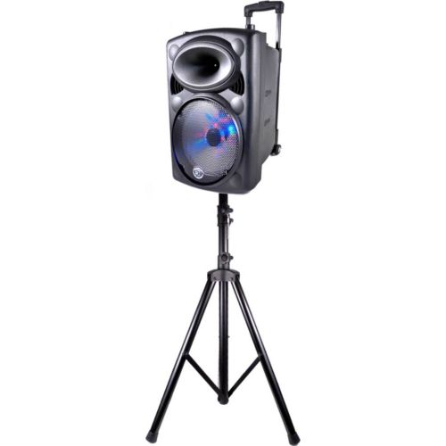 Pack sono MYDEEJAY Enceinte Mobile 10500W Amplif LEDs+pied