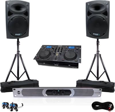 Pack sono IBIZA Pack 2 HP 1400W + ampli 2x350WRMS + lect