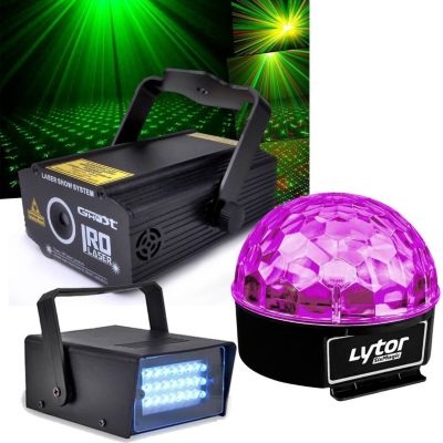 Jeu de lumières LYTOR PACK FIESTA SIXMAGIC + LEDSTROBE + Laser