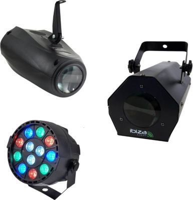 Jeu de lumières IBIZA Pack de 3 jeux de lumière RGBWA