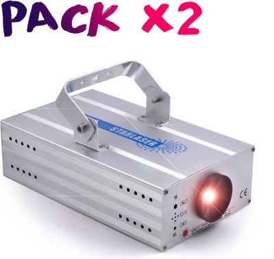Jeu de lumières DISCO PRO 2 jeux lumi vert 40 mW rouge 80 mW