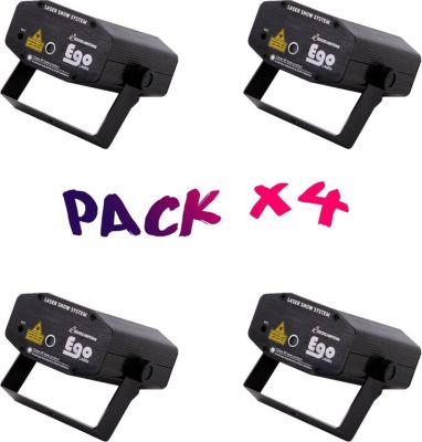 Jeu de lumières EXCELIGHTING Pack 4 jeux lumière-Vert/Rouge 150 mw