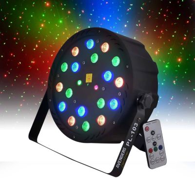 Jeu de lumières AVENGERS LIFE Proj 25W à led RVB+faisceaux vert/rouge