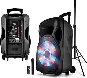 Pack sono MYDEEJAY Enceinte Mobile 10500W Amplif LEDs+pied