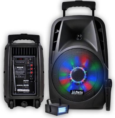 Pack sono PARTY LIGHT&SOUND Enceinte PARTY-8LED sur batterie 8" à LE