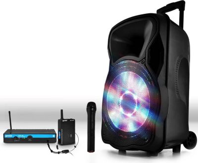 Enceinte sono PARTY LIGHT&SOUND Enceinte 800W LED/USB/BT+Mic sans-fil