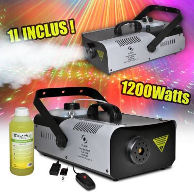 Machine à fumée FLASH Machine fumée 1200W max 2L+tél+1L+étrier