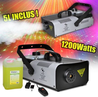 Machine à fumée FLASH Machine fumée1200W Max 2L+tél+étrier+5L
