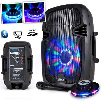 PARTY LIGHT&SOUND Enceinte mobile batterie 8"/20cm à LEDs