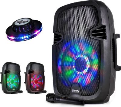 Pack sono PARTY LIGHT&SOUND Enceinte Karaoké PARTY-7LED mobile 8"/20