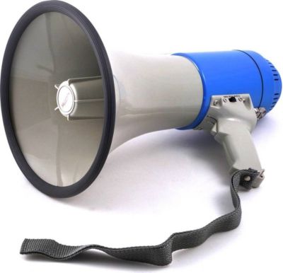 Enceinte nomade SPHYNX Mégaphone  XS-MEGA-3 25W bleu et blanc