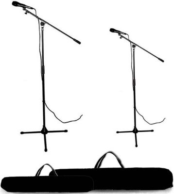 KOOL SOUND Kit 2 Micros, pieds avec perche et sac
