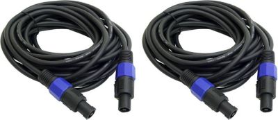 SOUNDLAB Lot de 2 câbles SPEAKON/SPEAKON