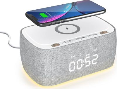 Réveil - Chargeur sans fil pour Smartphone X-ROVER - gris