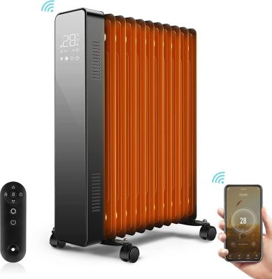 Radiateur mobile bain d'huile electron 1500 w coloris unique Drexon