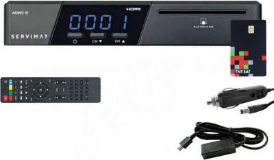 Décodeur satellite SERVIMAT Armis 3 Récepteur Satellite Hd + Carte