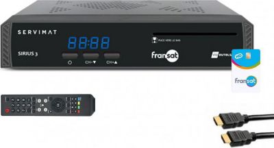 Décodeur satellite SERVIMAT Pack  Récepteur Tv Satellite Hd + Carte