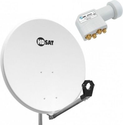 Antenne parabolique HDSAT Pack Hdsat Parabole Satellite Acier 80cm