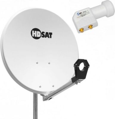 Antenne parabolique HDSAT Pack Hdsat Parabole Satellite Acier 65cm
