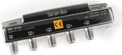 TELEVES 5152 Répartiteur 4 Voies 7.5/9.5 Db Con