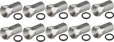 Fiche antenne TV HDSAT Hdsat Lot De 10 Fiches F 7mm Avec Joint