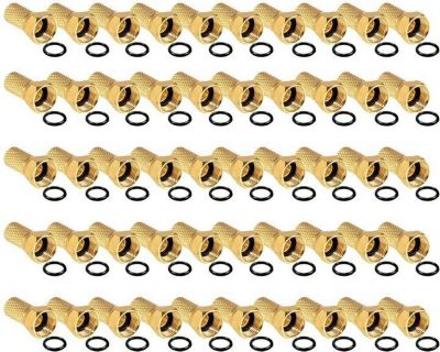 Fiche antenne TV HDSAT Hdsat Lot 50 Fiches F Haut De Gamme Doré