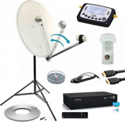 Antenne parabolique HDSAT Pack Parabole Acier 65cm Bras Repliable