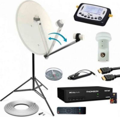 Antenne parabolique HDSAT Pack Parabole Acier 65cm Bras Repliable