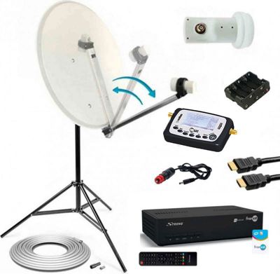 Antenne parabolique HDSAT Pack Parabole Acier 65cm Bras Repliable