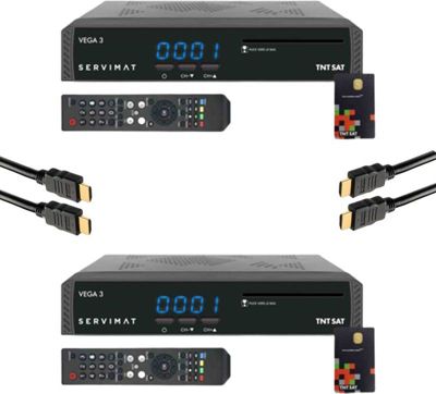 Décodeur satellite SERVIMAT Pack  2x Récepteurs Tv Satellite Full Hd