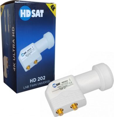 HDSAT Hdsat Hd202 Lnb Twin Full Hd 4k Tête Par