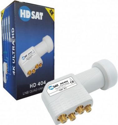 HDSAT Hdsat Hd404 Lnb Quad Full Hd 4k Tête Par