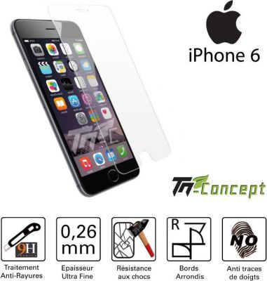 Protège écran TM CONCEPT Apple iPhone 6 / 6S - Crystal