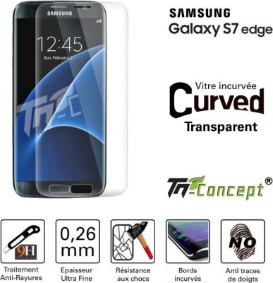 Protège écran TM CONCEPT Samsung Galaxy S7 Edge -  Transparent - Protège écran TM CONCEPT Samsung Galaxy S7 Edge -  Transparent -