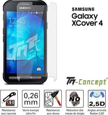 Protège écran TM CONCEPT Samsung Galaxy Xcover 4 - Crystal Protège écran TM CONCEPT Samsung Galaxy Xcover 4 - Crystal